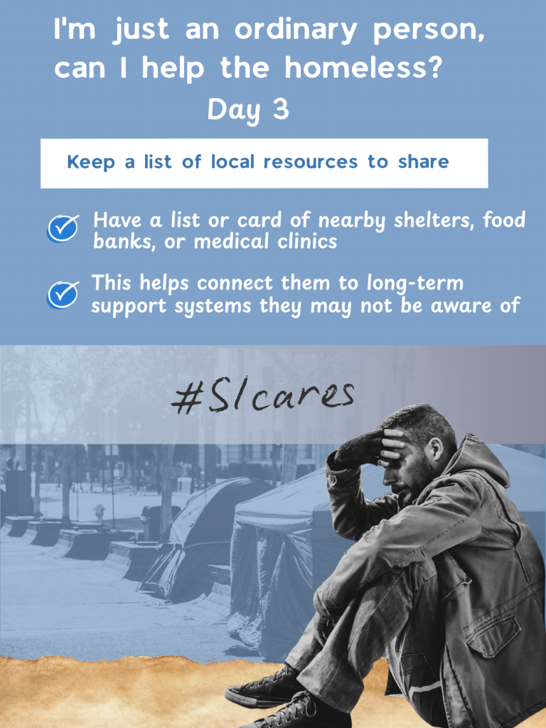 Day to day tips for interacting with the homeless. #SIcares