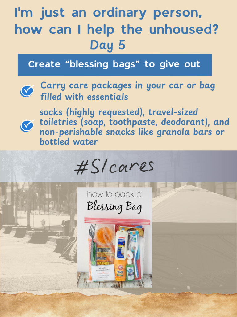 Tip 5: Create and distribute "Blessing Bags". Carry care packages in your car or bags filled with essentials like socks (highly requested), travel-sized toiletries (soap, toothpaste, deodorant), and non-perishable snacks like granola bars or bottled water.
